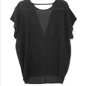 Black sheer tunic